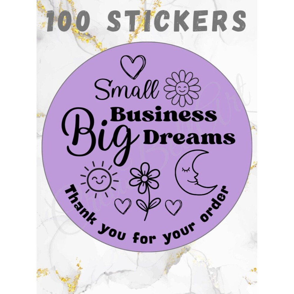 100 thermal  Thank you Stickers 2" | Custom stickers
